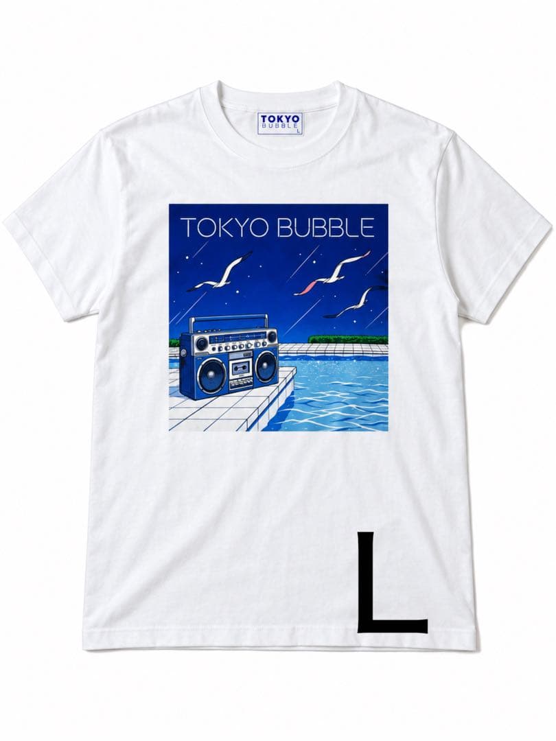 白いTシャツに TB-02 のプリント